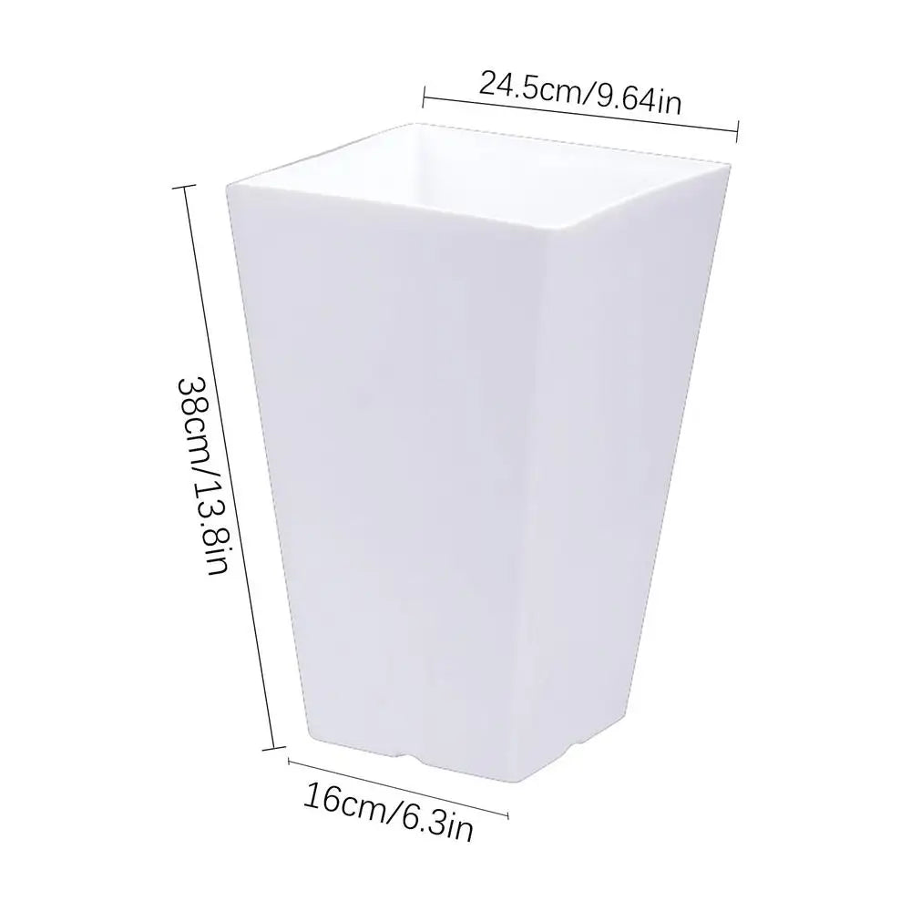 Square Flower Pot Large Resin Flower Pot Large Planter for Outdoor Plants Decorative Outdoor Plant Pot Flower Boxes for Front