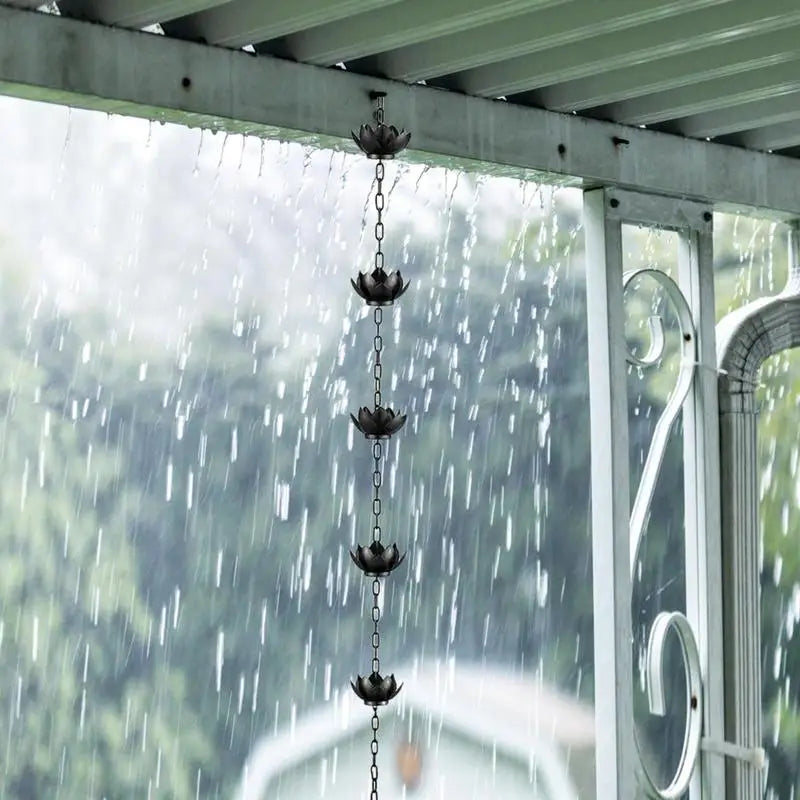 Rain Chains for Gutters Decorative Outdoor Gutter Rain Drum Functional and Decorative Replacement Gutter Rainwater Diverter