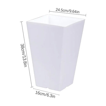 Square Flower Pot Large Resin Flower Pot Large Planter for Outdoor Plants Decorative Outdoor Plant Pot Flower Boxes for Front