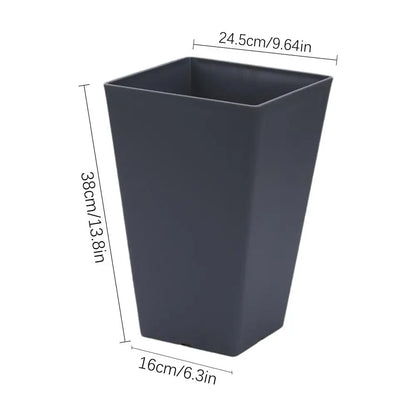 Square Flower Pot Large Resin Flower Pot Large Planter for Outdoor Plants Decorative Outdoor Plant Pot Flower Boxes for Front
